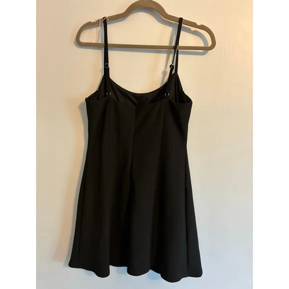 0205 LBD EUC Size 10 Princess Polly XX spaghetti strap little black dress - Picture 4 of 11